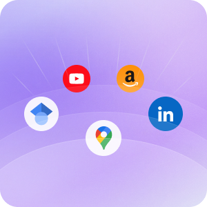 网页采集 API 覆盖多平台品牌 Logo 示意图