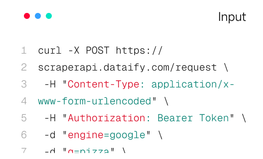 SERP API Input 示例