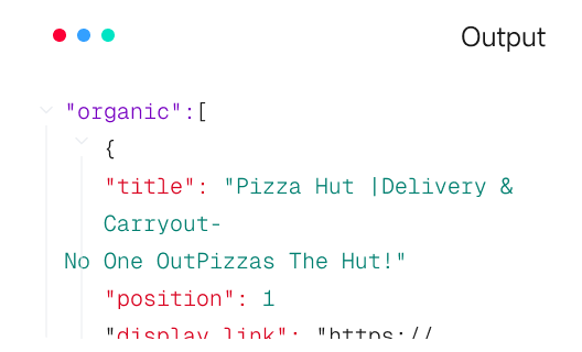 SERP API Output 示例